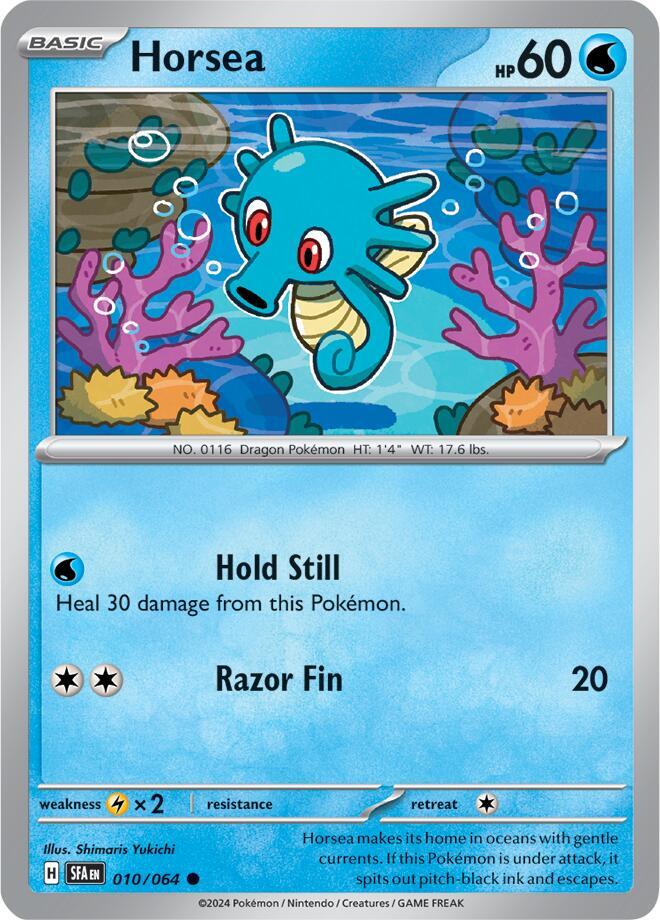 Horsea - 010/064 010/064 Common Shrouded Fable Pokémon card