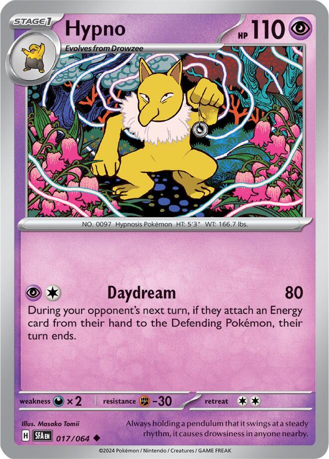 Hypno 017/064 Uncommon Shrouded Fable Pokémon card