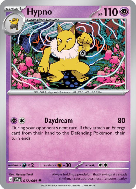 Hypno 017/064 Uncommon Shrouded Fable Pokémon card