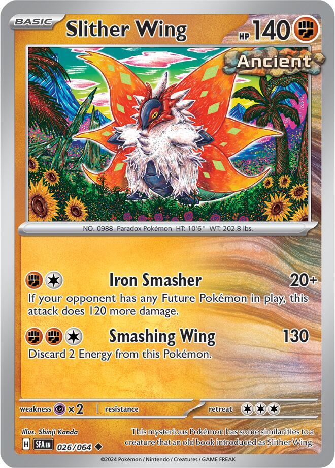 Slither Wing 026/064 Uncommon Shrouded Fable Pokémon card