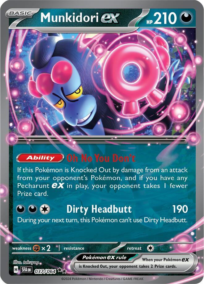 Munkidori ex - 037/064 037/064 Double Rare Shrouded Fable Pokémon card