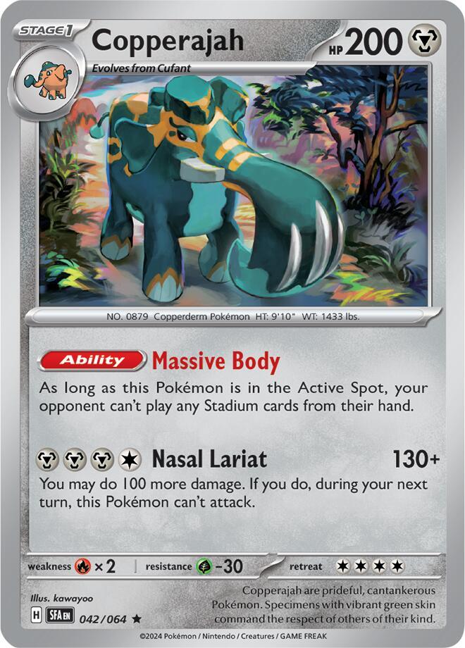 Copperajah 042/064 Rare Shrouded Fable Pokémon card