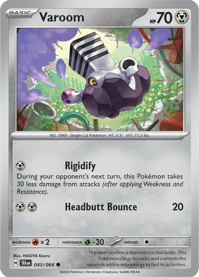 Varoom 043/064 Common Shrouded Fable Pokémon card