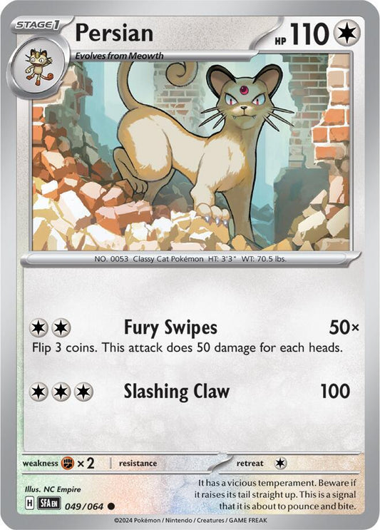 Persian - 049/064 049/064 Common Shrouded Fable Pokémon card