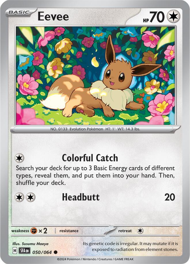 Eevee 050/064 Common Shrouded Fable Pokémon card