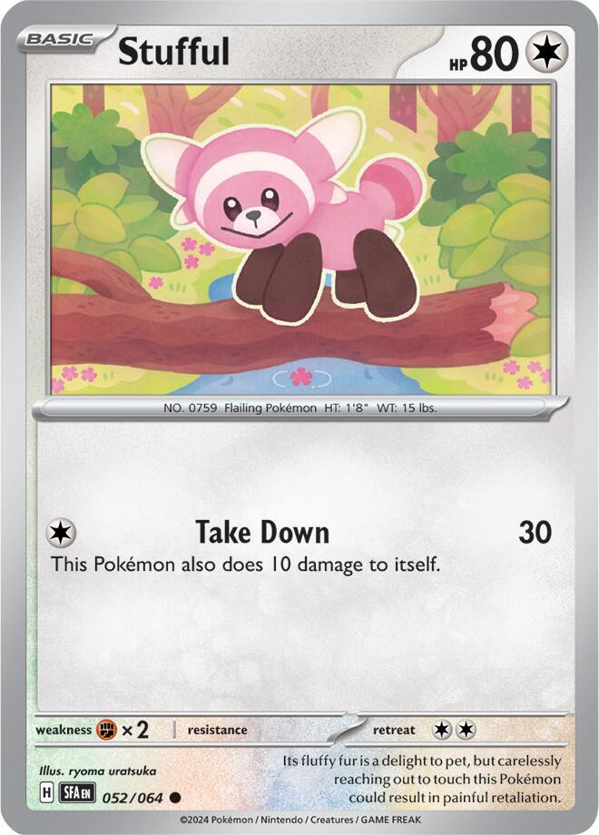 Stufful 052/064 Common Shrouded Fable Pokémon card
