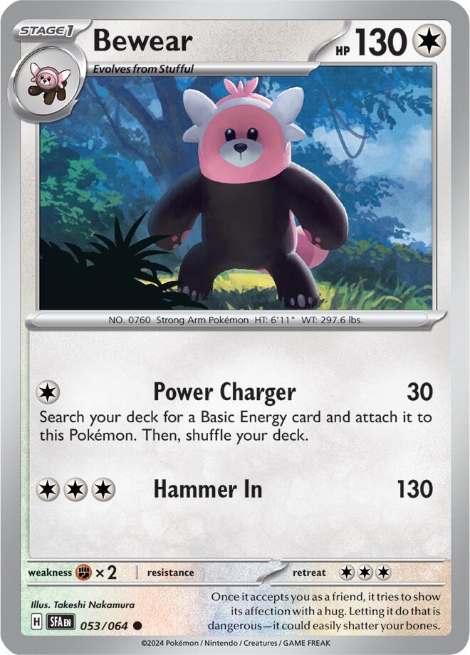 Bewear - 053/064 053/064 Common Shrouded Fable Pokémon card