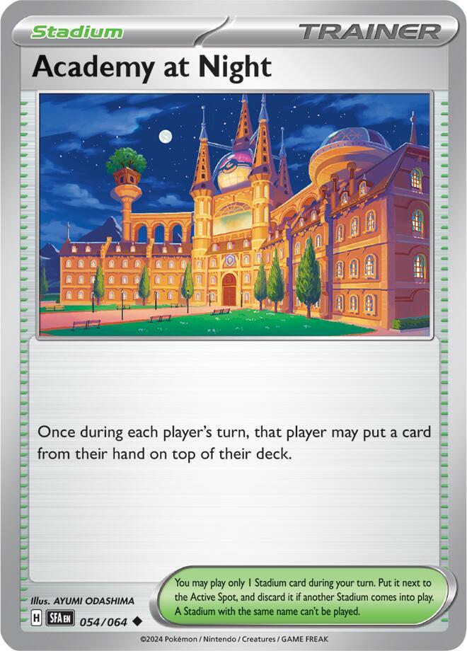 Academy at Night 054/064 Uncommon Shrouded Fable Pokémon card