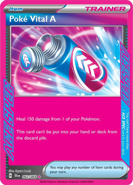 Poke Vital A 062/064 ACE SPEC Rare Shrouded Fable Pokémon card