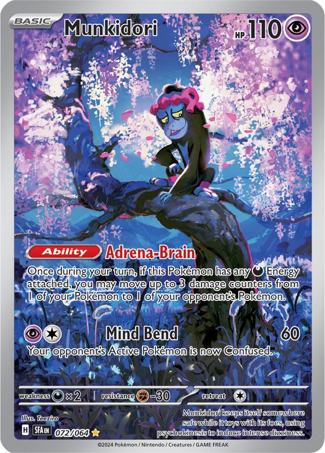 Munkidori 072/064 Illustration Rare Shrouded Fable Pokémon card