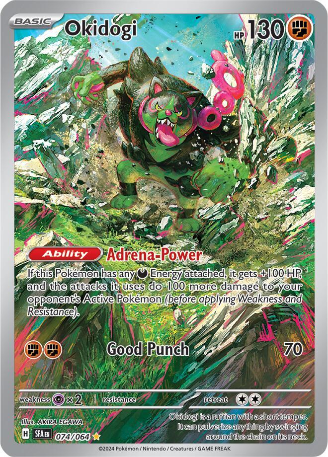 Okidogi 074/064 Illustration Rare Shrouded Fable Pokémon card