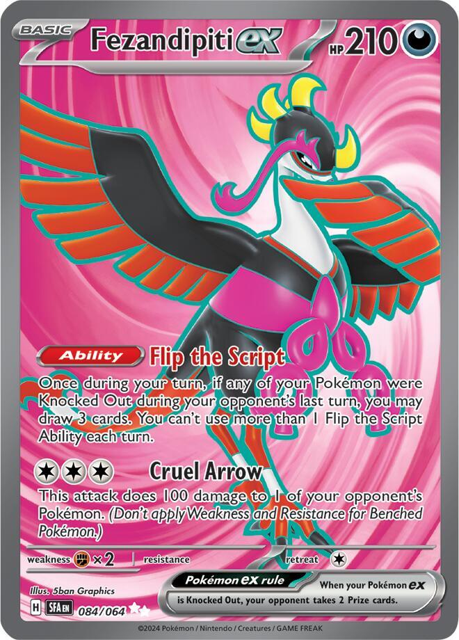 Fezandipiti ex - 084/064 084/064 Ultra Rare Shrouded Fable Pokémon card