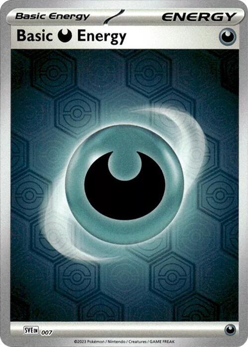Basic Darkness Energy (Reverse Holofoil) - 7 Common SV: Shrouded Fable