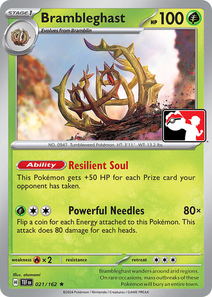 Brambleghast - 021/162 021/162 Rare Prize Pack Series Cards Pokémon card