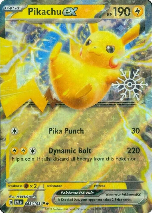 Pikachu ex (Holiday Calendar) 063/193 Double Rare Miscellaneous Cards & Products Pokémon card