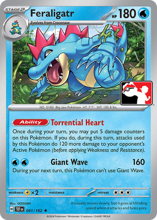 Feraligatr - 041/162 Rare Prize Pack Series Cards