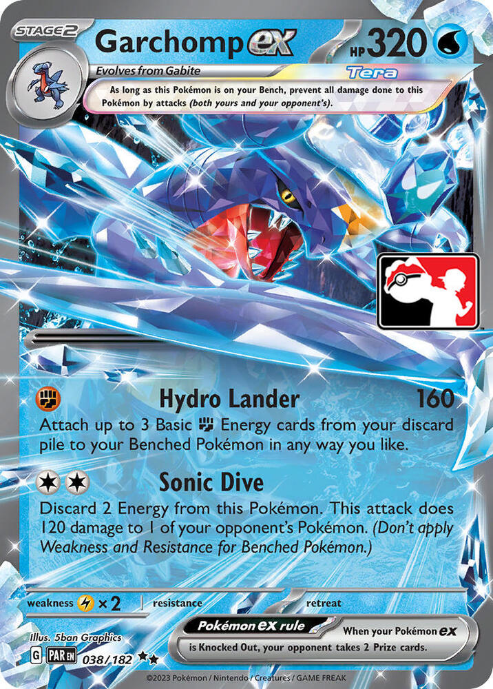 Garchomp ex - 038/182 038/182 Double Rare Prize Pack Series Cards Pokémon card