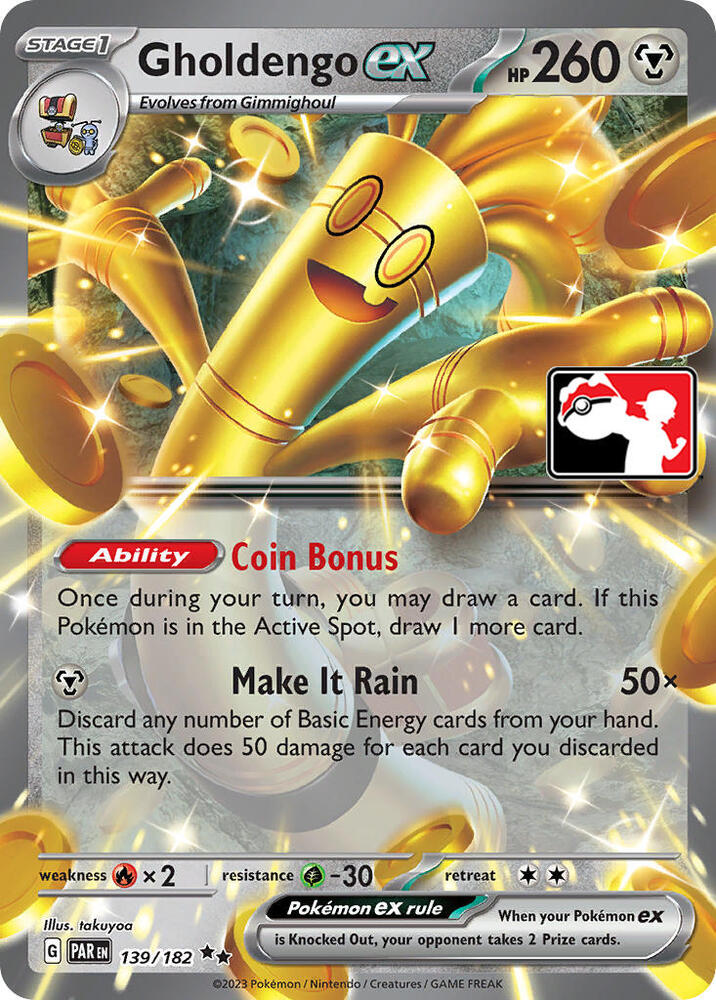 Gholdengo ex - 139/182 139/182 Double Rare Prize Pack Series Cards Pokémon card