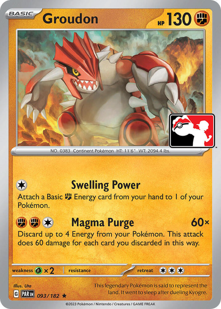 Groudon - 093/182 093/182 Rare Prize Pack Series Cards Pokémon card