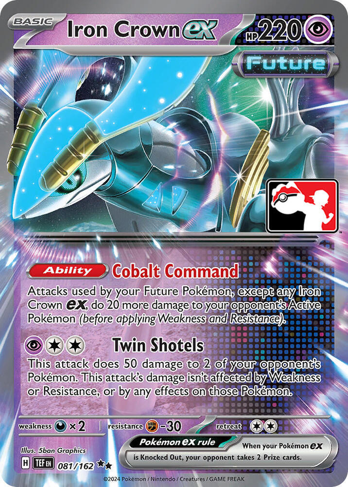 Iron Crown ex - 081/162 081/162 Double Rare Prize Pack Series Cards Pokémon card