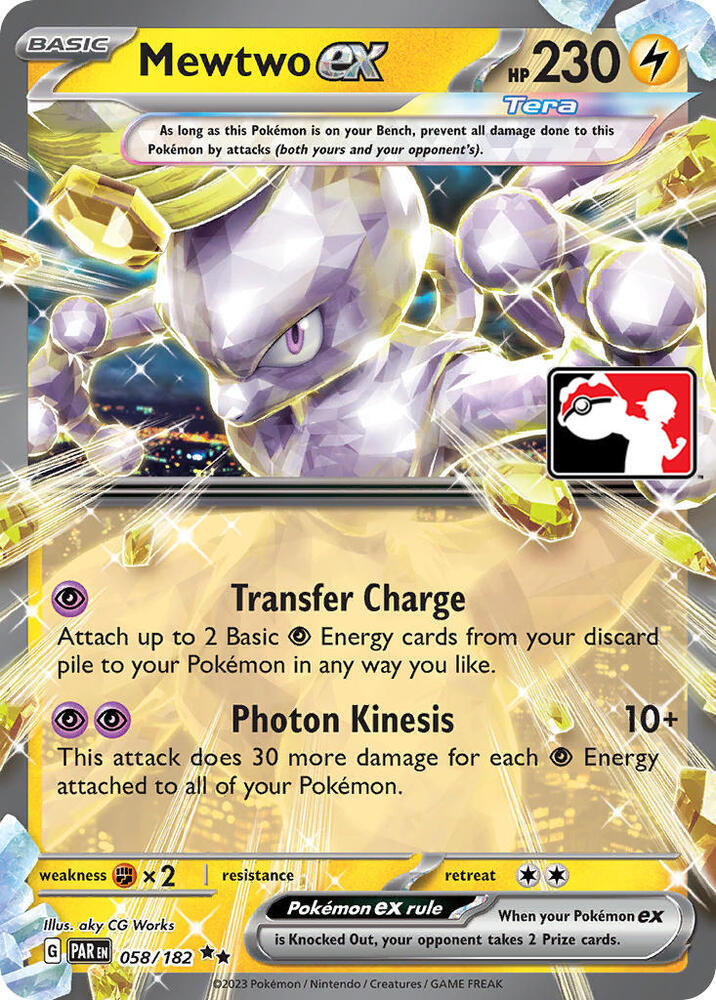 Mewtwo ex - 058/182 058/182 Double Rare Prize Pack Series Cards Pokémon card