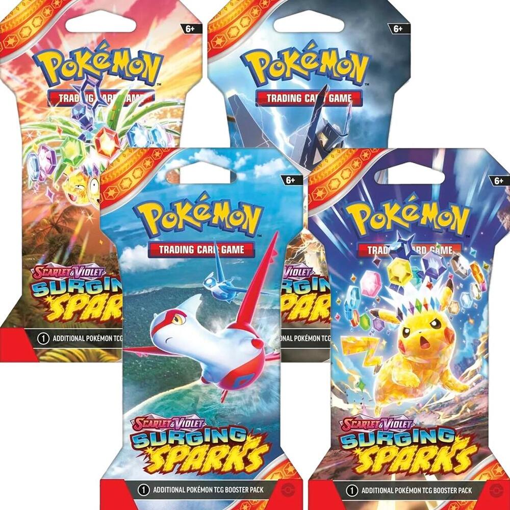 Surging Sparks Sleeved Booster Pack Bundle [Set of 4] Pokémon card