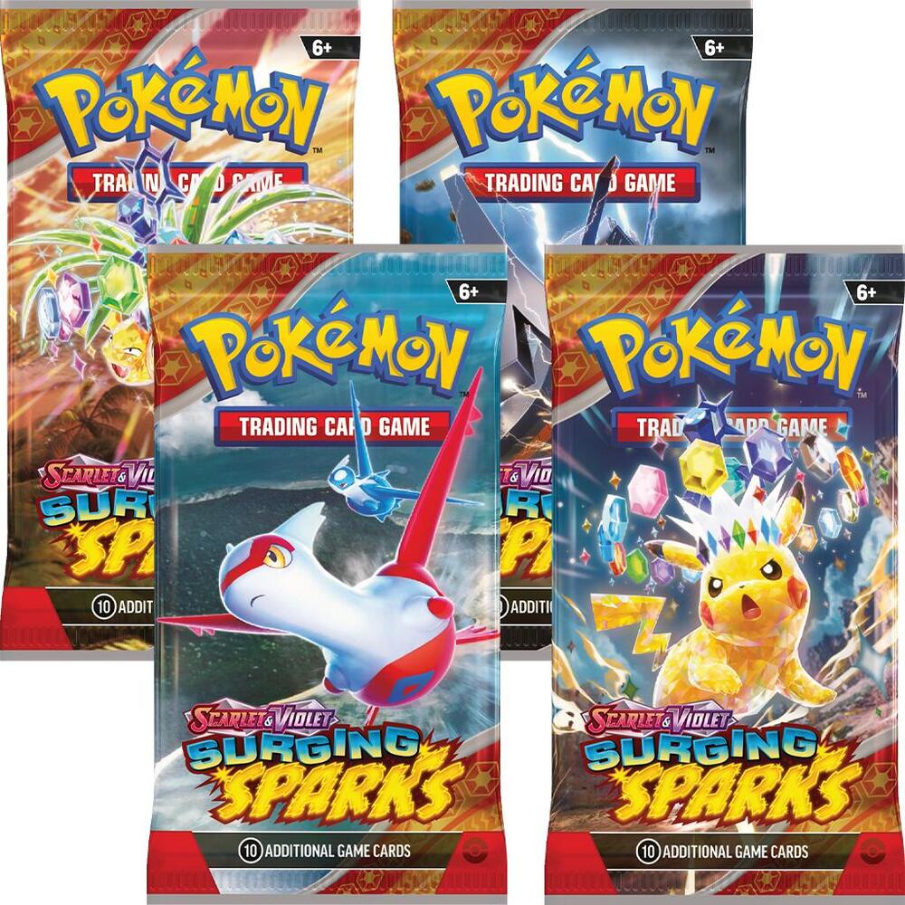 Surging Sparks Booster Pack Art Bundle [Set of 4] - SV08: Surging Sparks
