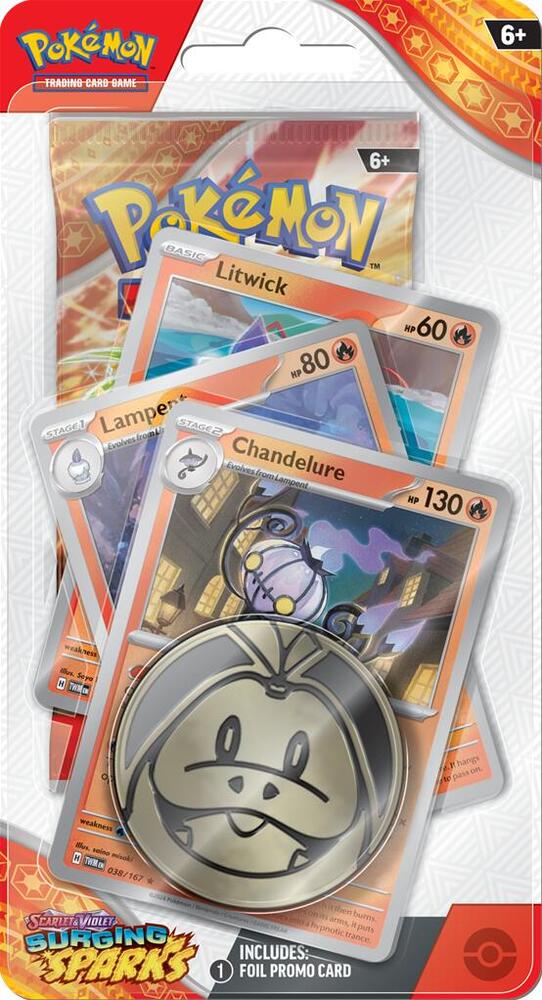 Surging Sparks Premium Checklane Blister [Chandelure] Pokémon card