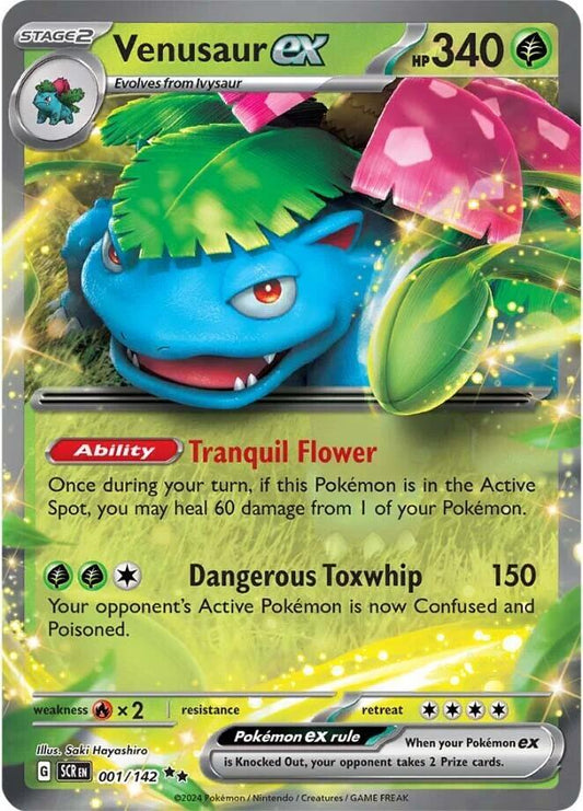 Venusaur ex - 001/142 Double Rare SV07: Stellar Crown