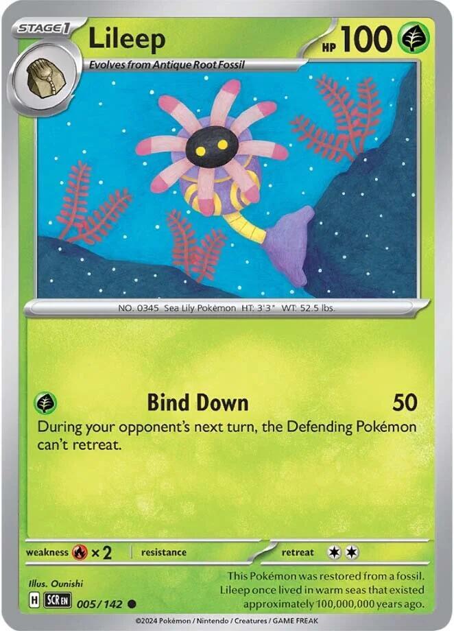 Lileep - 005/142 005/142 Common Stellar Crown Pokémon card