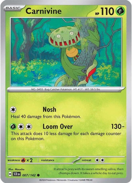 Carnivine 007/142 Common Stellar Crown Pokémon card