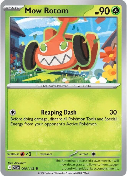 Mow Rotom 008/142 Common Stellar Crown Pokémon card