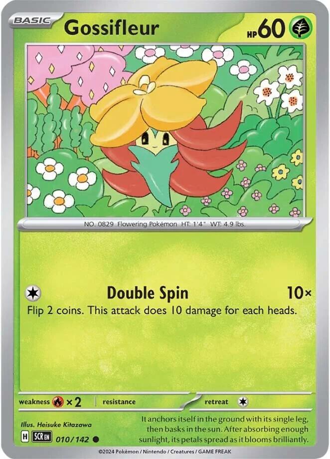 Gossifleur 010/142 Common Stellar Crown Pokémon card