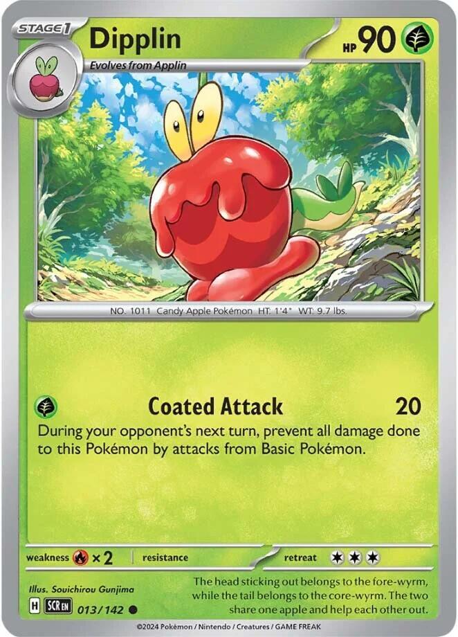 Dipplin 013/142 Common Stellar Crown Pokémon card