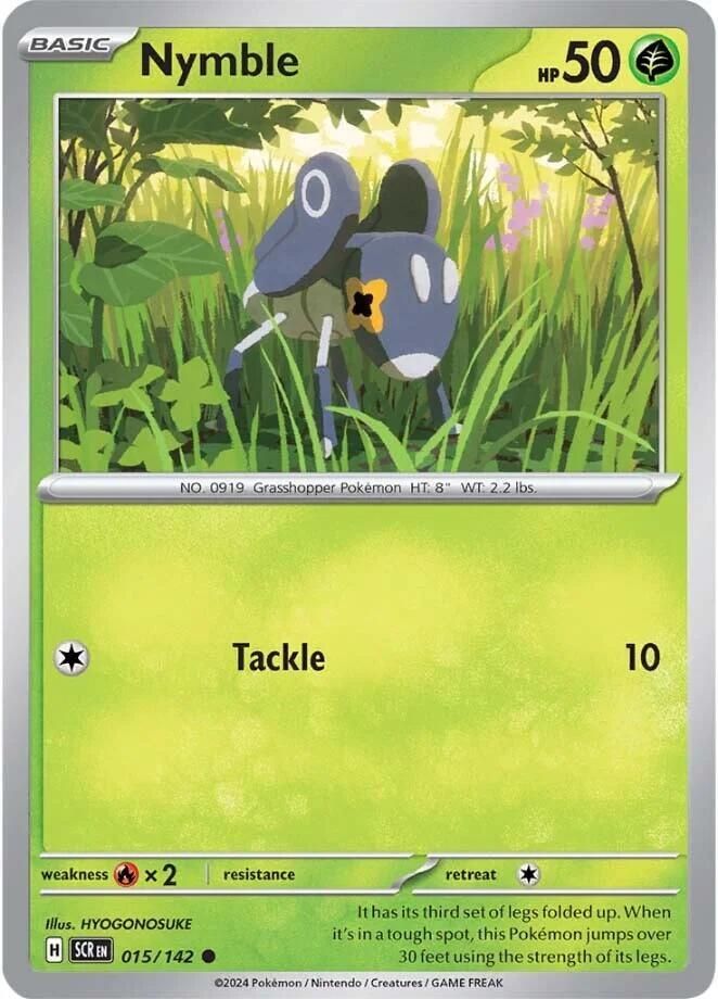 Nymble 015/142 Common Stellar Crown Pokémon card
