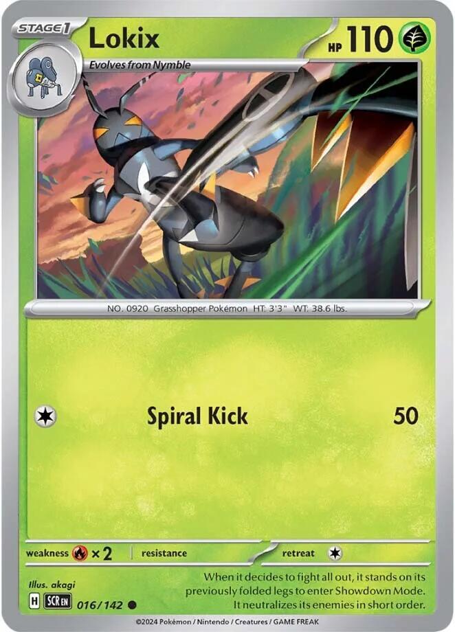 Lokix 016/142 Common Stellar Crown Pokémon card