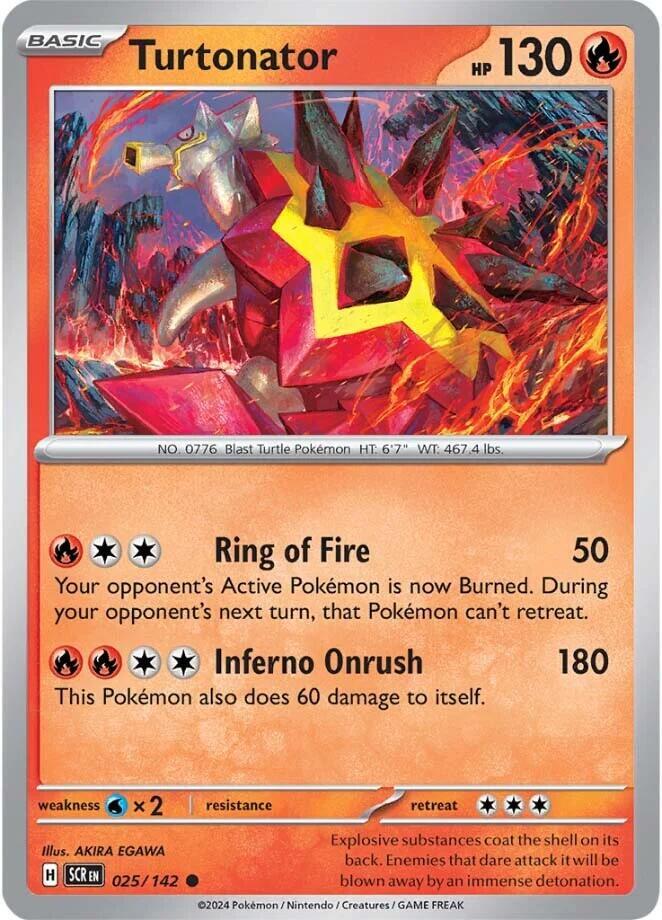 Turtonator - 025/142 025/142 Common Stellar Crown Pokémon card