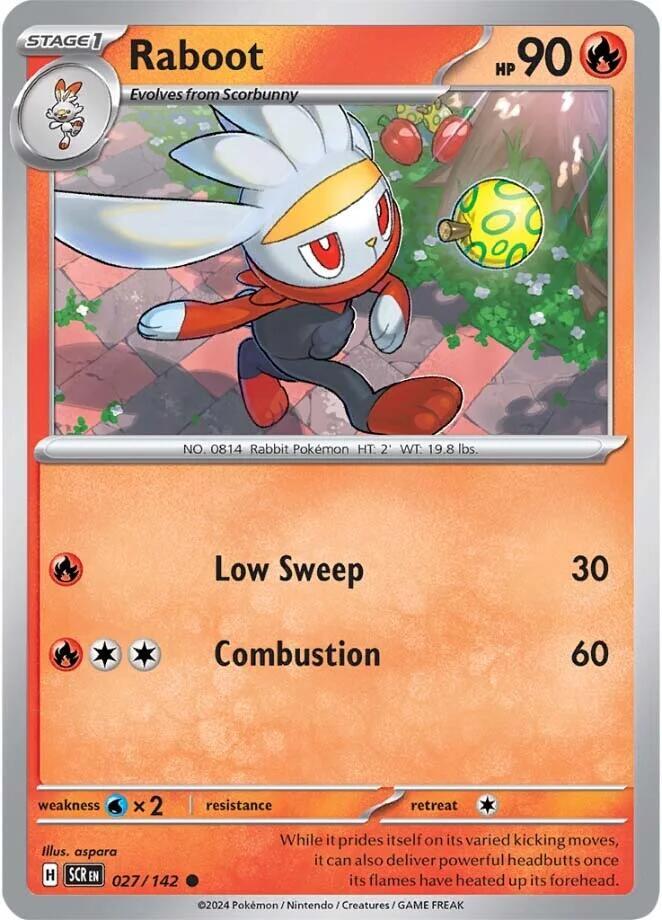Raboot - 027/142 027/142 Common Stellar Crown Pokémon card