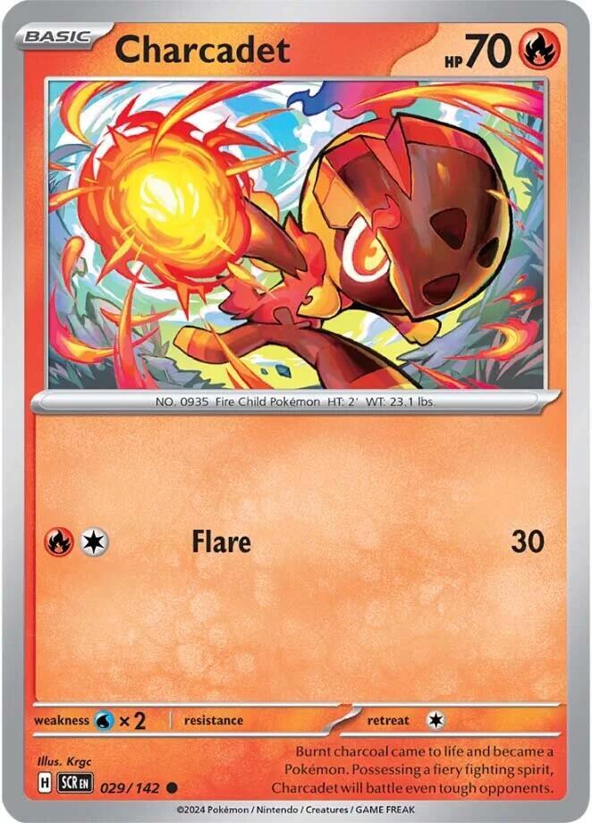 Charcadet 029/142 Common Stellar Crown Pokémon card