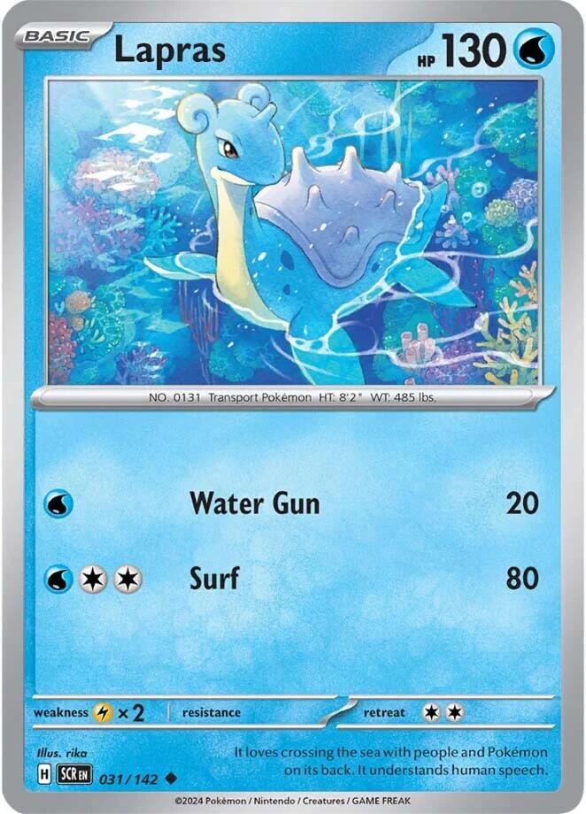 Lapras 031/142 Uncommon Stellar Crown Pokémon card