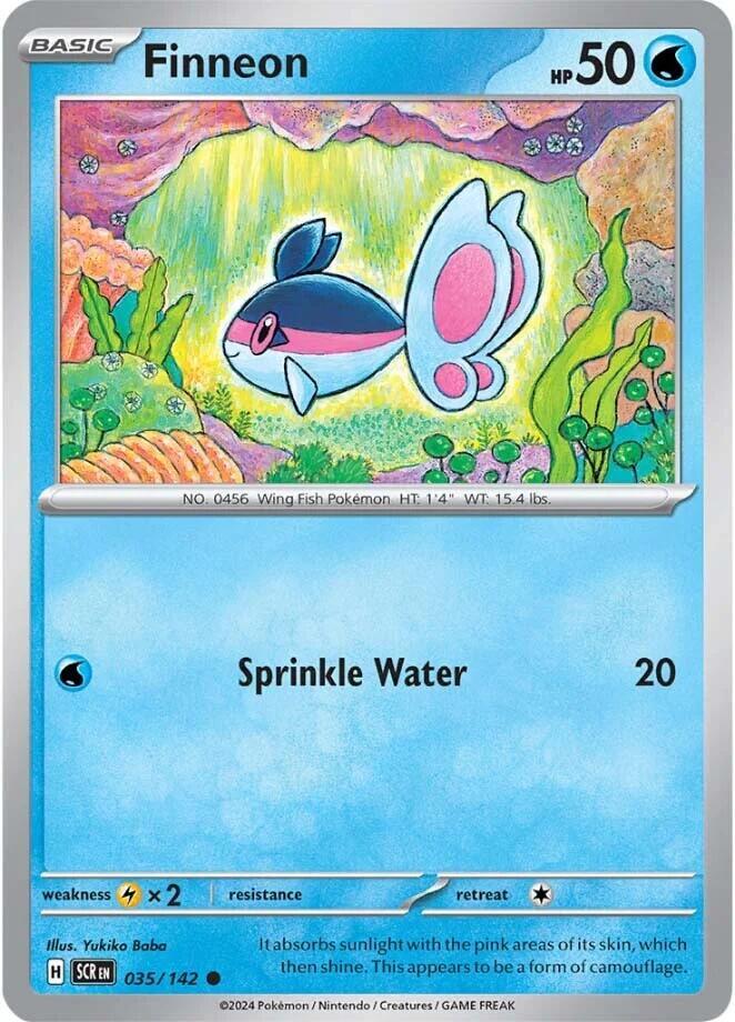 Finneon 035/142 Common Stellar Crown Pokémon card