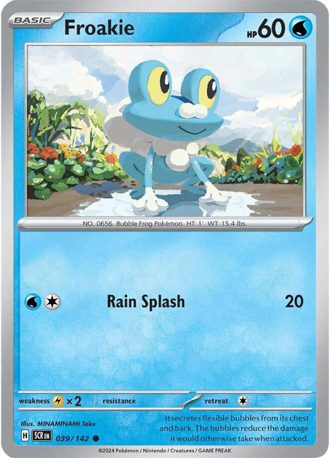 Froakie 039/142 Common Stellar Crown Pokémon card