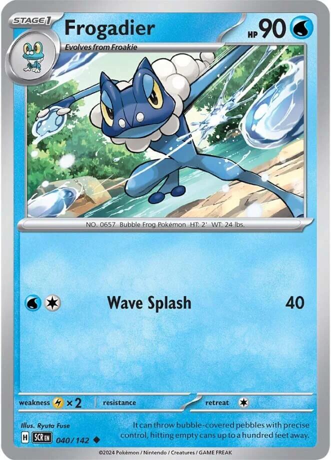 Frogadier 040/142 Uncommon Stellar Crown Pokémon card