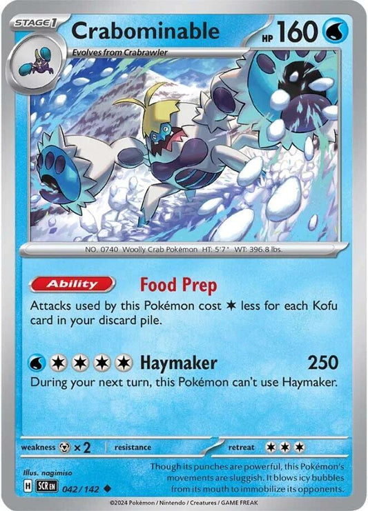 Crabominable - 042/142 042/142 Uncommon Stellar Crown Pokémon card