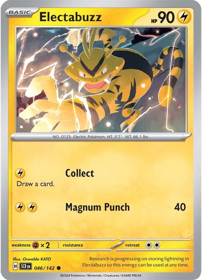 Electabuzz 046/142 Common Stellar Crown Pokémon card
