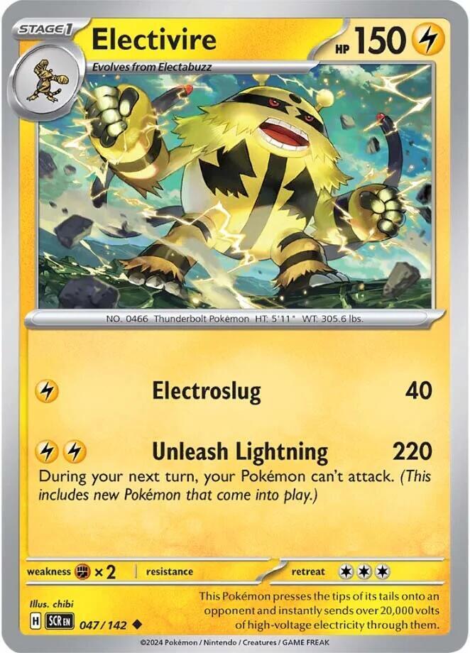 Electivire 047/142 Uncommon Stellar Crown Pokémon card