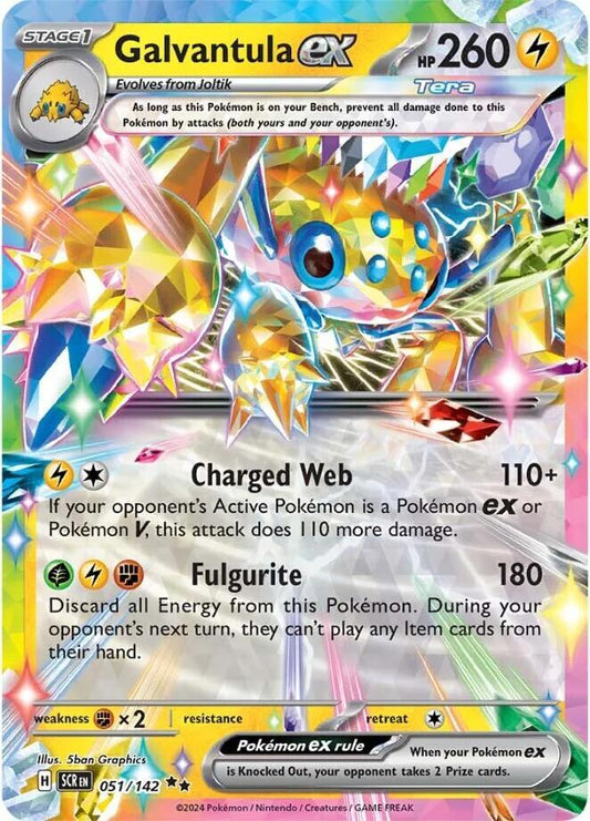 Galvantula ex - 051/142 051/142 Double Rare Stellar Crown Pokémon card
