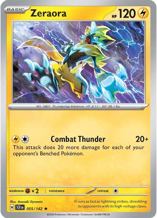 Zeraora - 055/142 055/142 Rare Stellar Crown Pokémon card