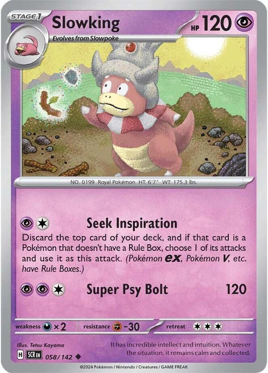 Slowking 058/142 Uncommon Stellar Crown Pokémon card