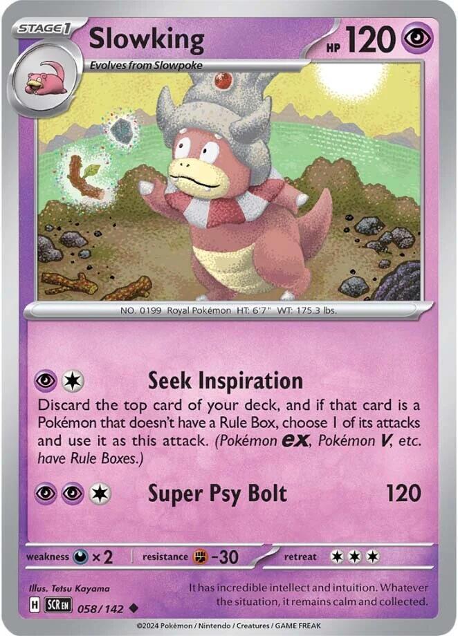 Slowking 058/142 Uncommon Stellar Crown Pokémon card